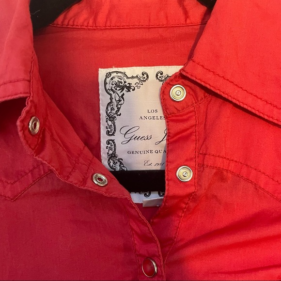 2 for $20⭐️Guess deep coral dress shirt. Small - Picture 4 of 4